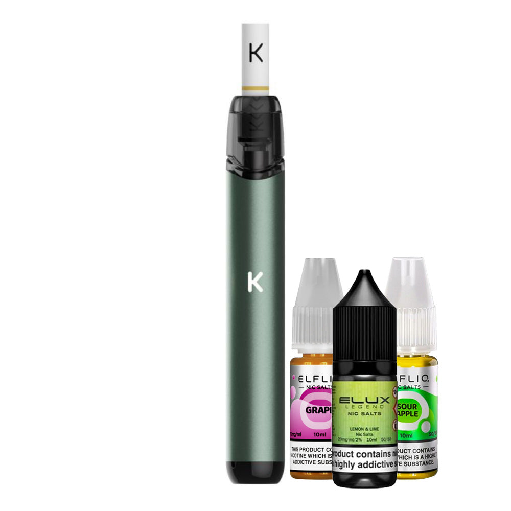 KIWI Vapor Refillable Pod Bundle with E Liquid Free UK Delivery