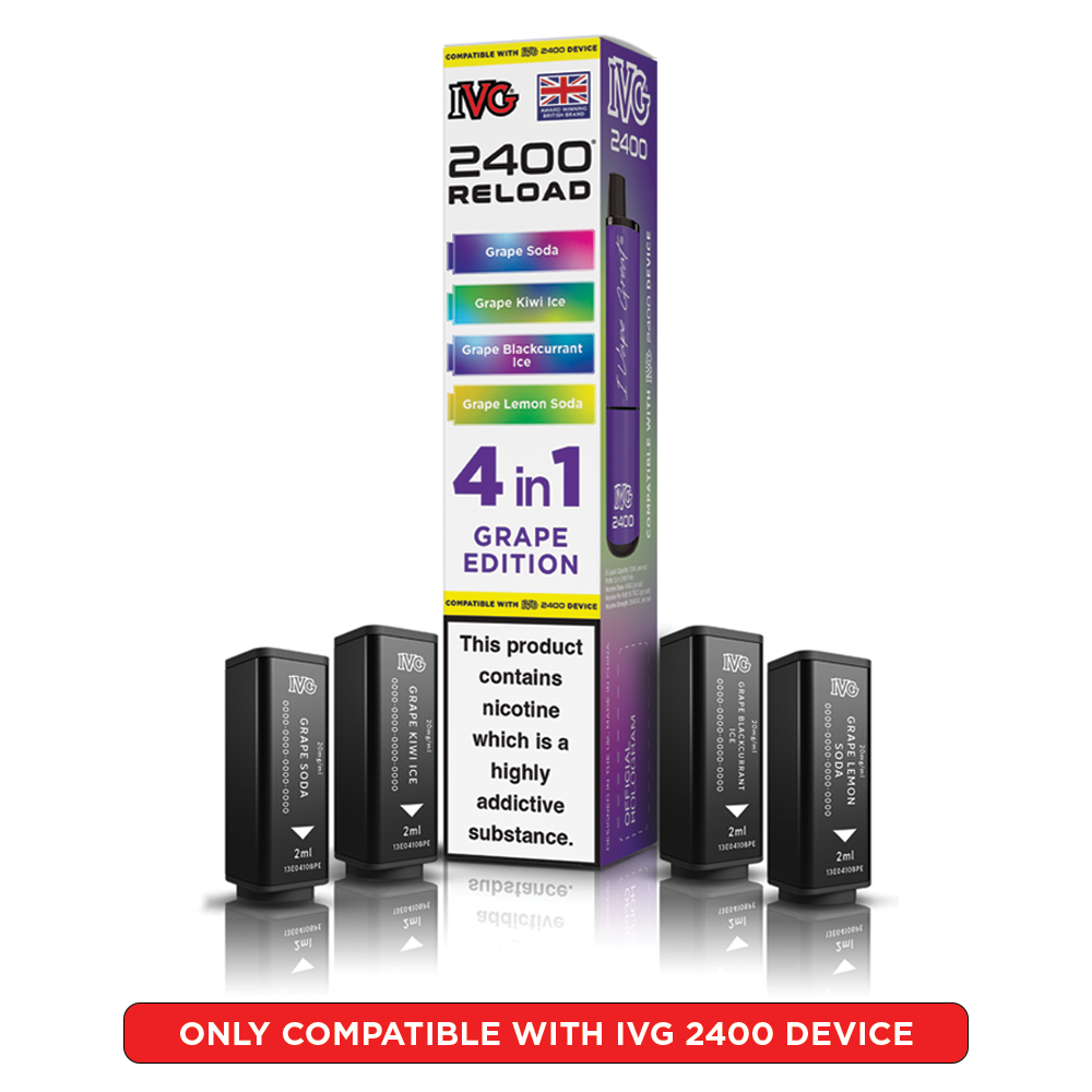 IVG 2400 Reload 4 in 1 Prefilled Pods Grape Edition
