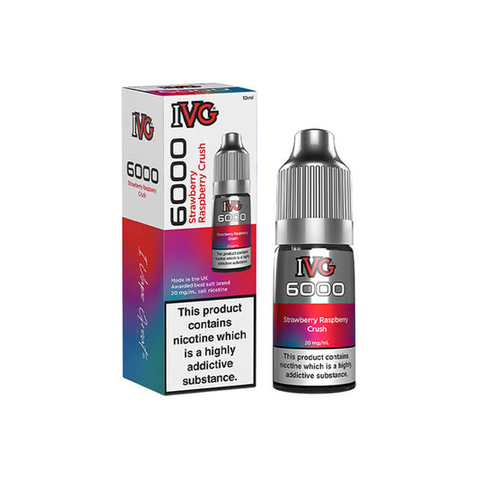 IVG 6000 Strawberry Raspberry Crush E Liquid 10ml