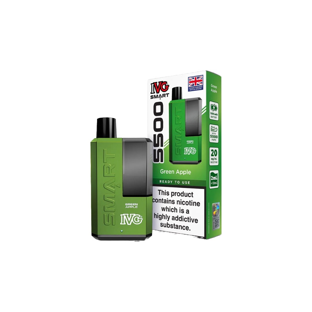 IVG Smart 5500 Green Apple Disposable Vape