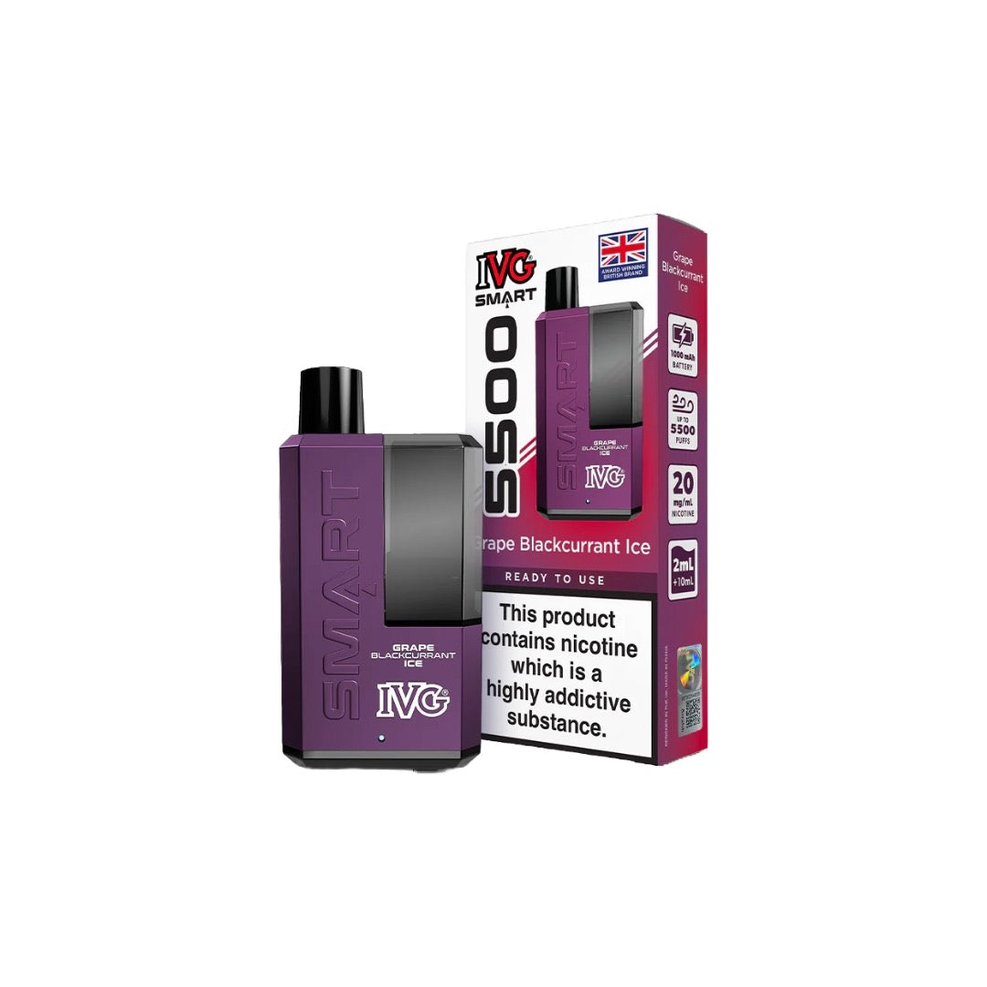 IVG Smart 5500 Grape Blackcurrant Disposable Vape