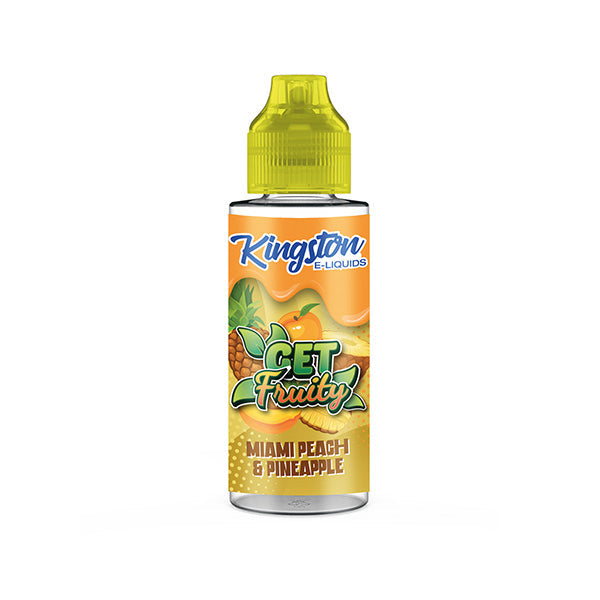 Kingston Get Fruity Miami Peach & Pineapple 100ml Shortfill E Liquid