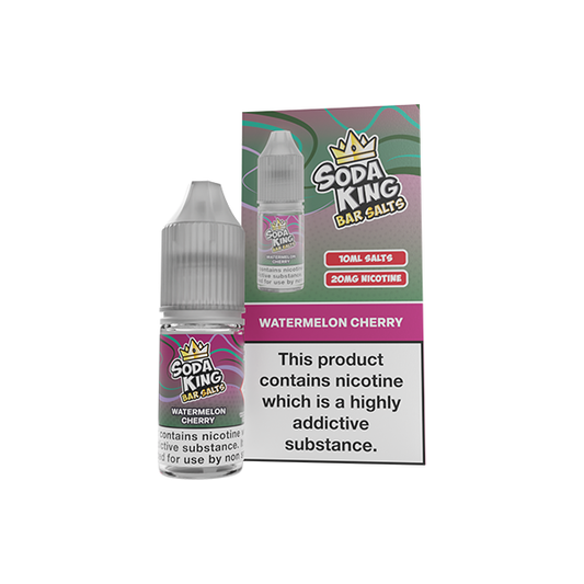 Soda King Bar Salts Watermelon Cherry E Liquid 10ml