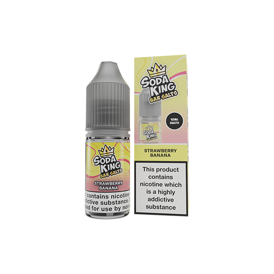 Soda King Bar Salts Strawberry Banana E Liquid 10ml