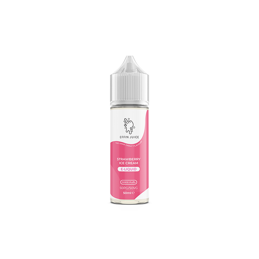 EFFIN Juice Strawberry Ice Cream 50ml Shortfill E Liquid