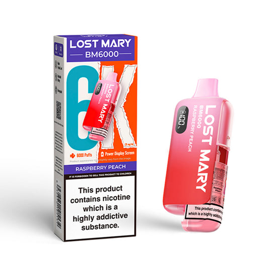 Lost Mary BM6000 Raspberry Peach Disposable Vape