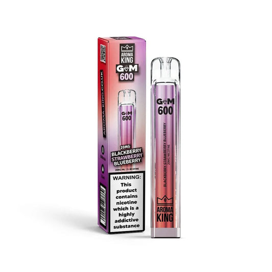 Aroma King GEM 600 Blackberry Strawberry Blueberry Disposable Vape