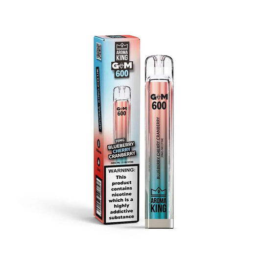 Aroma King GEM 600 Blueberry Cherry Cranberry Disposable Vape