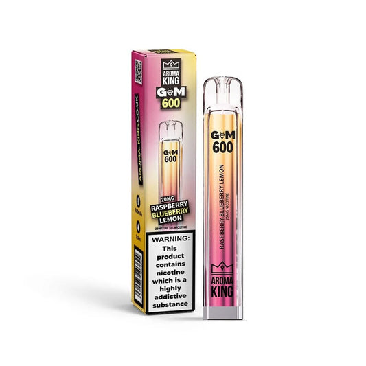 Aroma King GEM 600 Raspberry Blueberry Lemon Disposable Vape