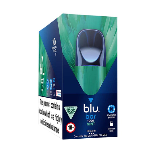 Blu Bar 1000 Mint 10 Pack