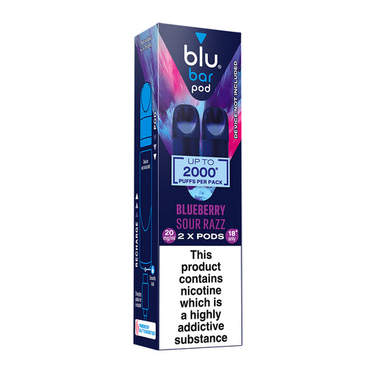 Blu Bar Blueberry Sour Razz Pods (2 Pack)