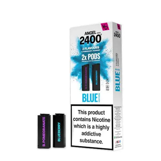 Vapes Bars Angel 2400 Blue Edition Prefilled Pods (2 Pack)