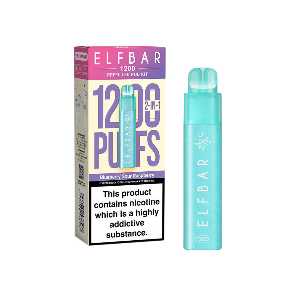 Elf Bar 1200 Blueberry Sour Raspberry Prefilled Pod Vape