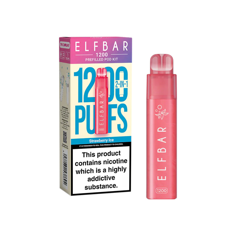 Elf Bar 1200 Strawberry Ice Prefilled Pod Vape