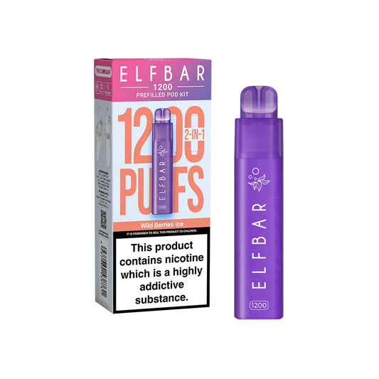 Elf Bar 1200 Wild Berries Ice Prefilled Pod Vape