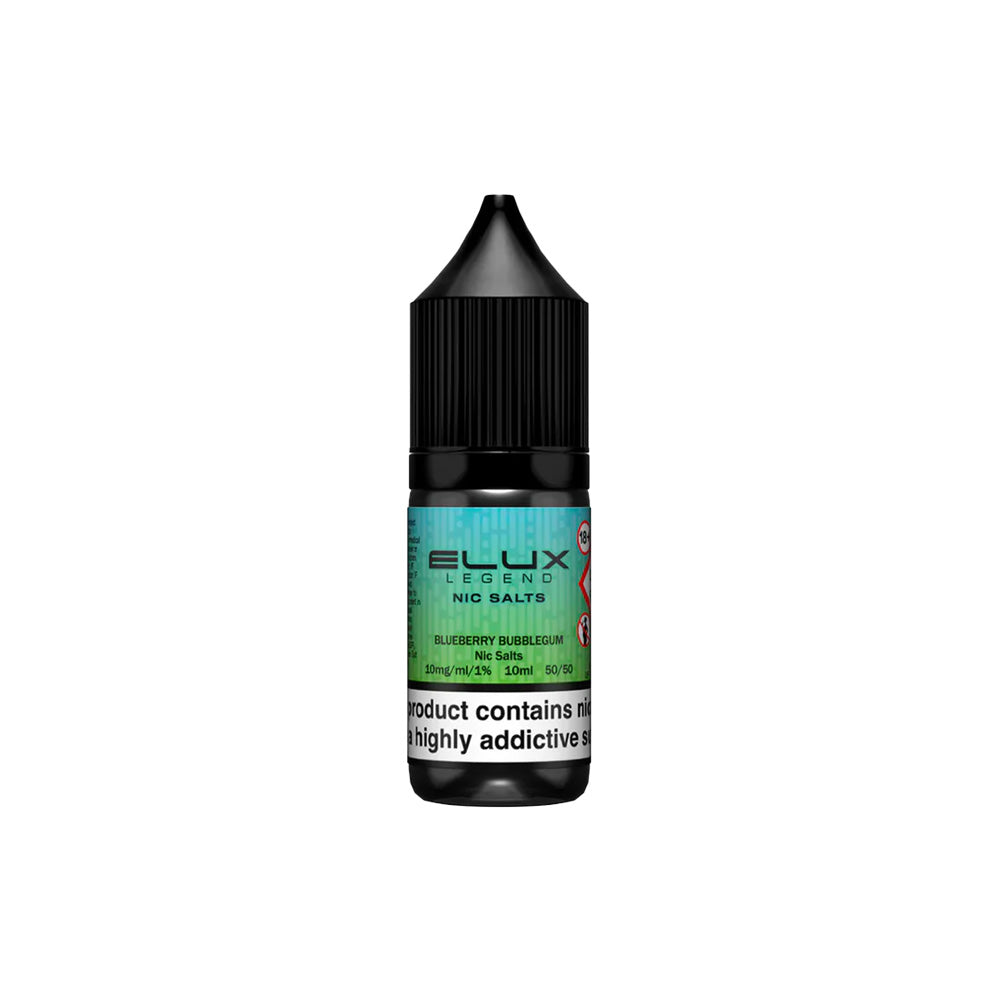 Elux Legend Nic Salts Blueberry Bubblegum E Liquid 10ml