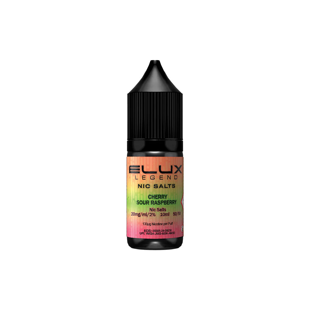 Elux Legend Nic Salts Cherry Sour Raspberry E Liquid 10ml