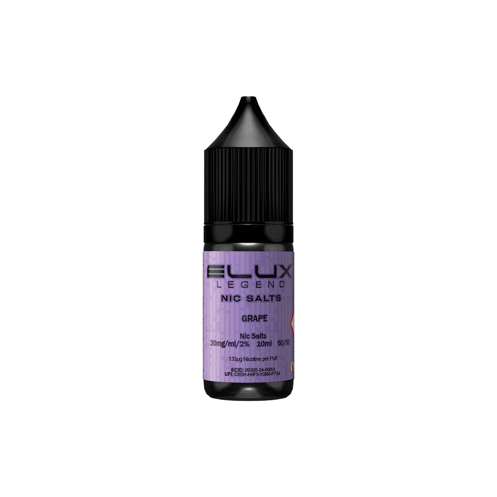 Elux Legend Nic Salts Grape E Liquid 10ml