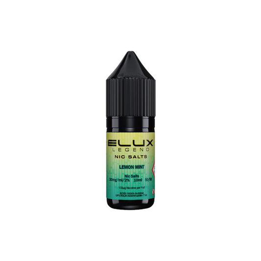 Elux Legend Nic Salts Lemon Mint E Liquid 10ml