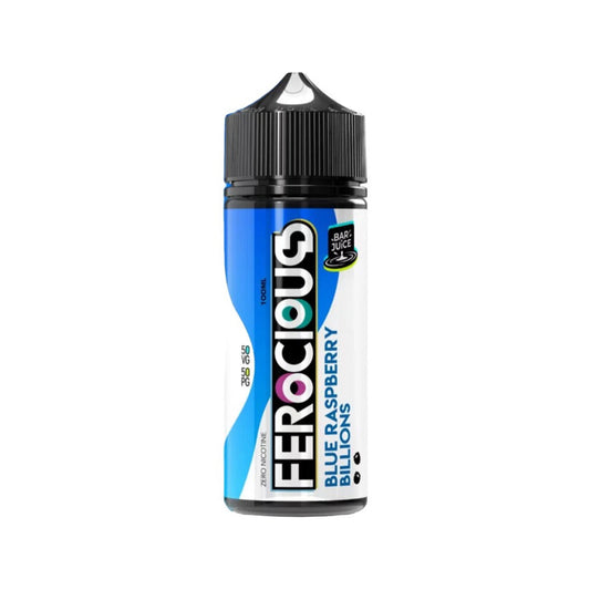 Fantasi Ferocious Bar Juice 100ml Shortfill E Liquid Blue Raspberry Billions