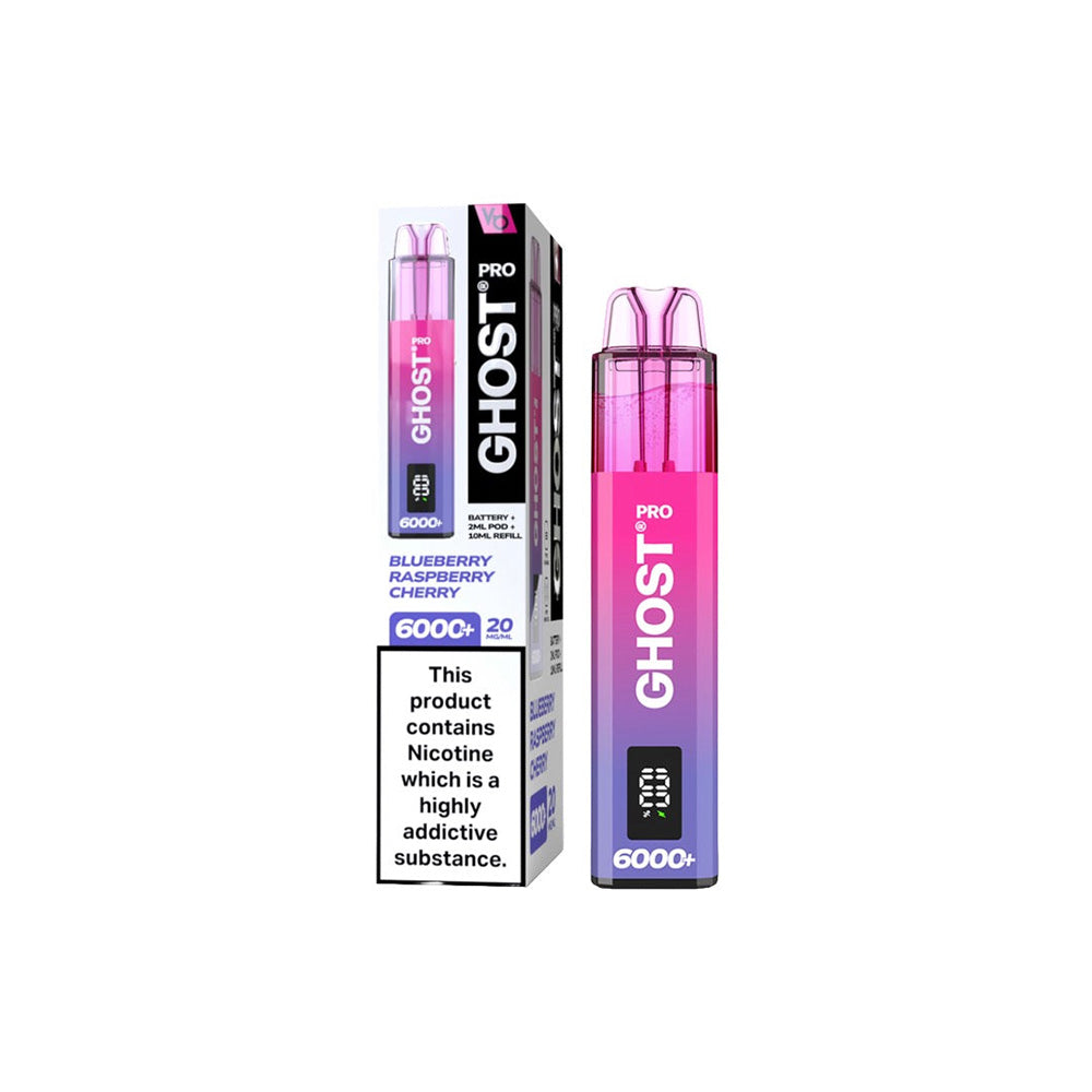 Ghost Pro 6000+ Blueberry Raspberry Cherry Disposable Vape