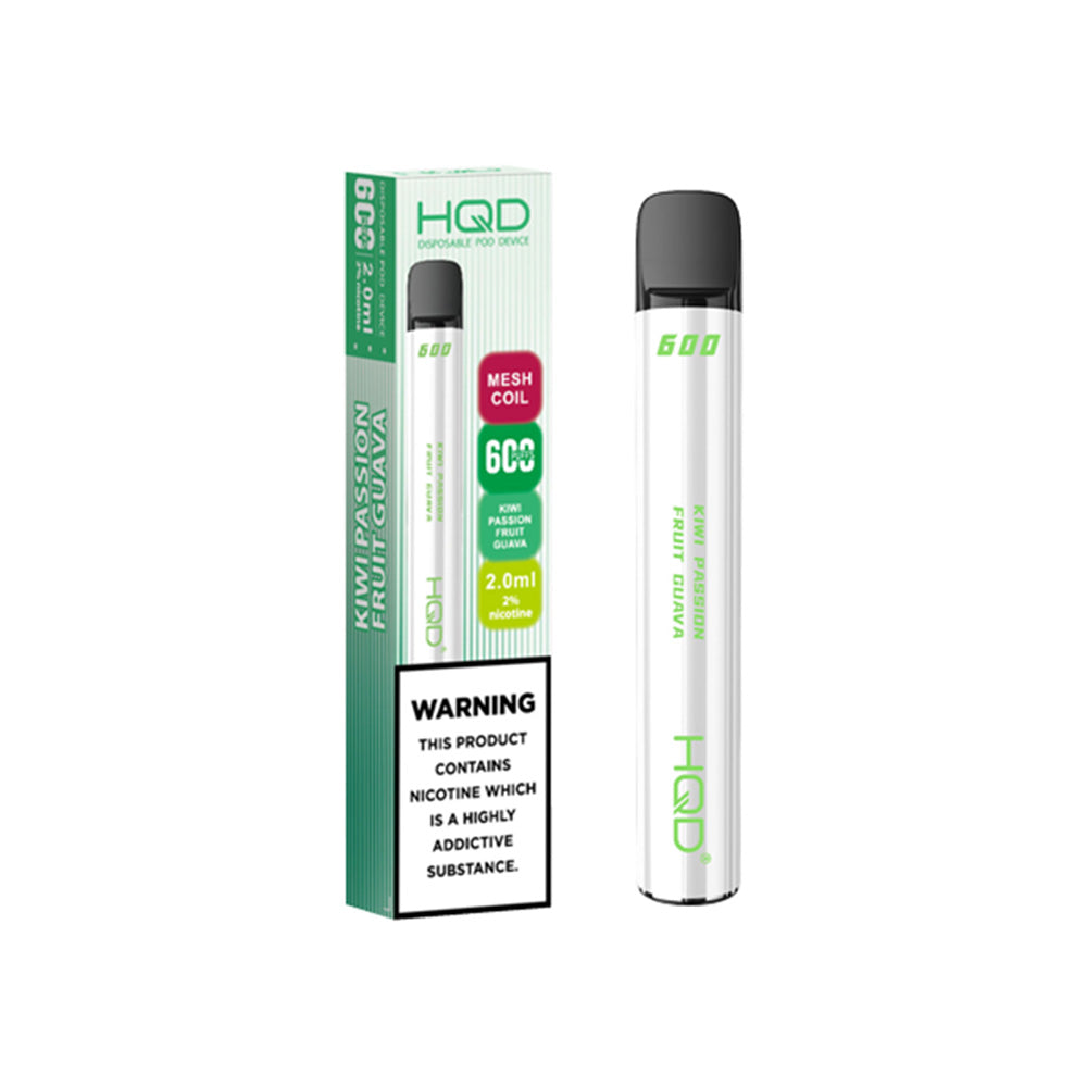 HQD 600 Kiwi Passion Fruit Guava Disposable Vape