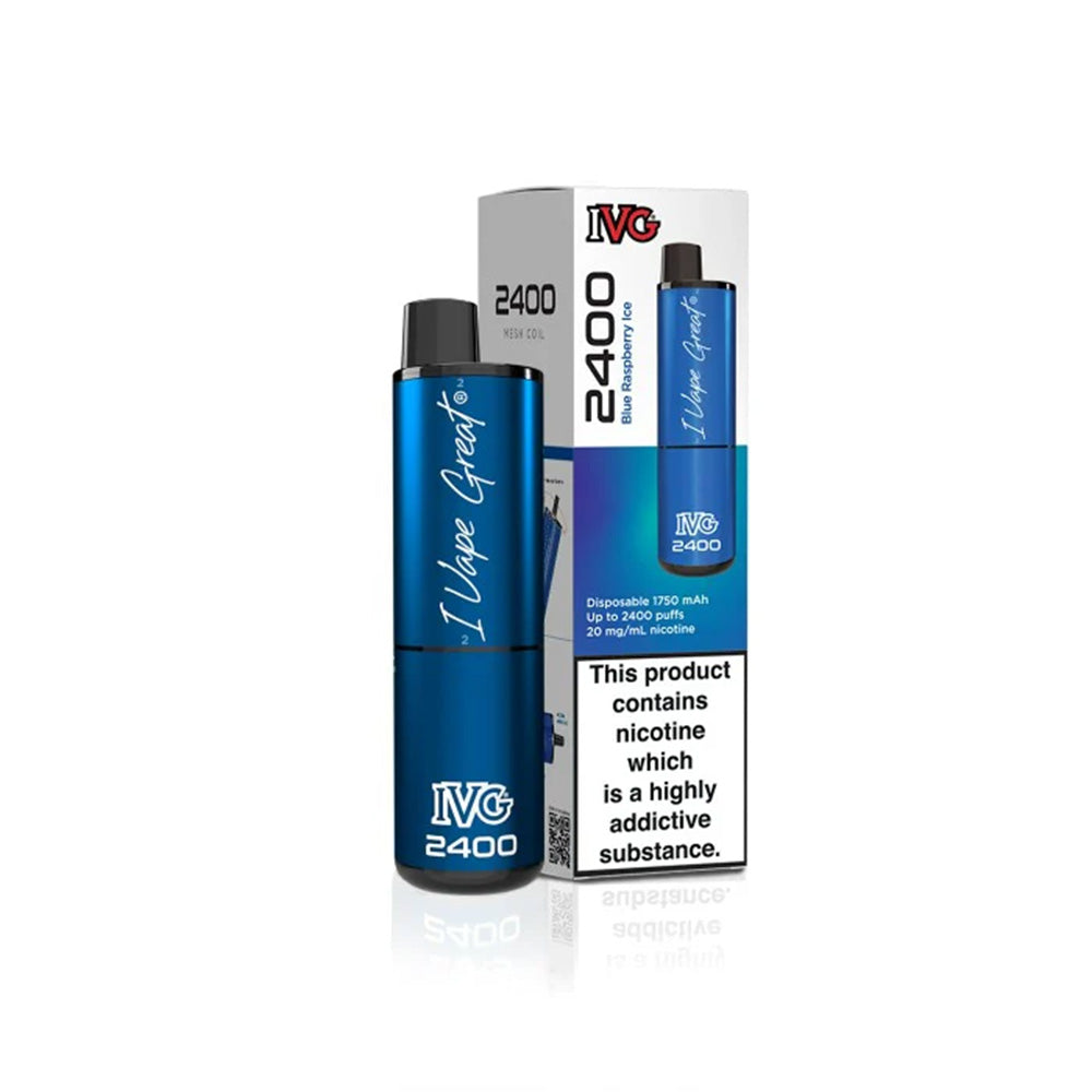 IVG 2400 Blue Raspberry Ice Disposable Vape