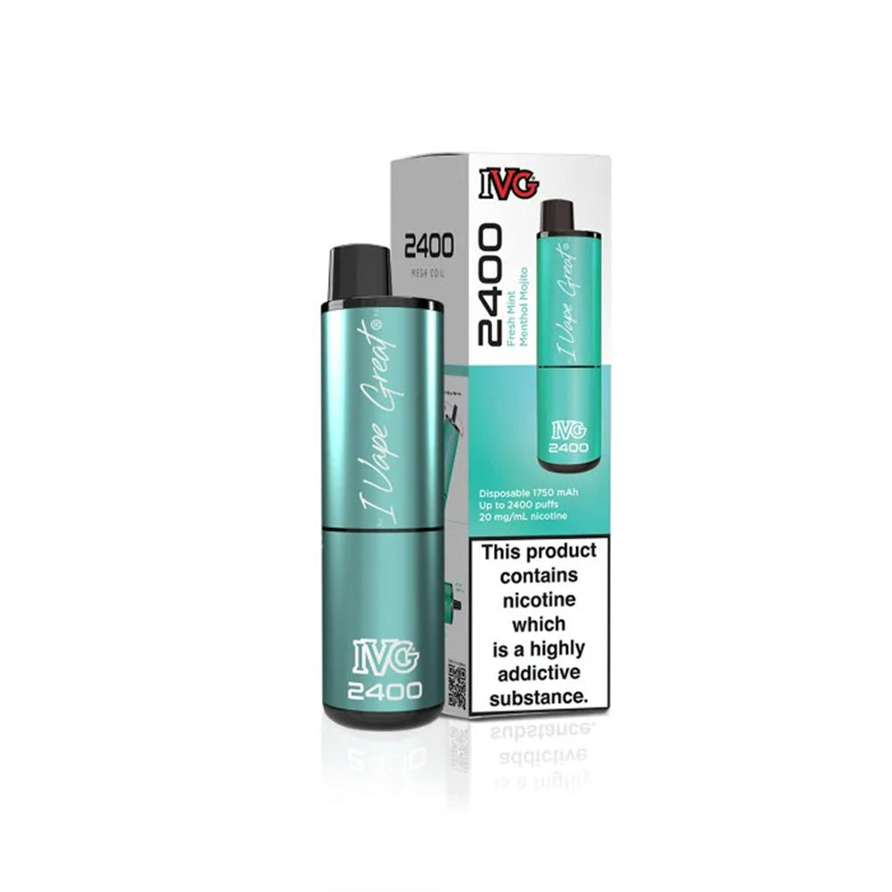 IVG 2400 Fresh Mint Menthol Mojito Disposable Vape