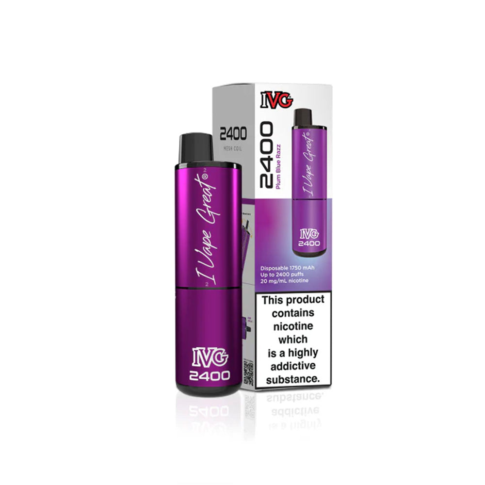 IVG 2400 Plum Blue Razz Disposable Vape