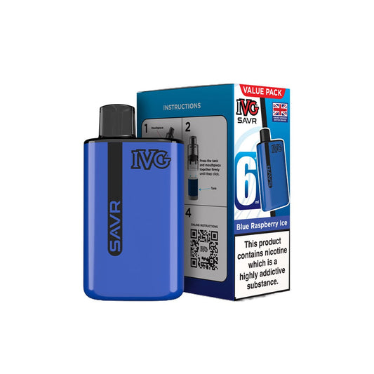 IVG SAVR Blue Raspberry Ice Vape Kit