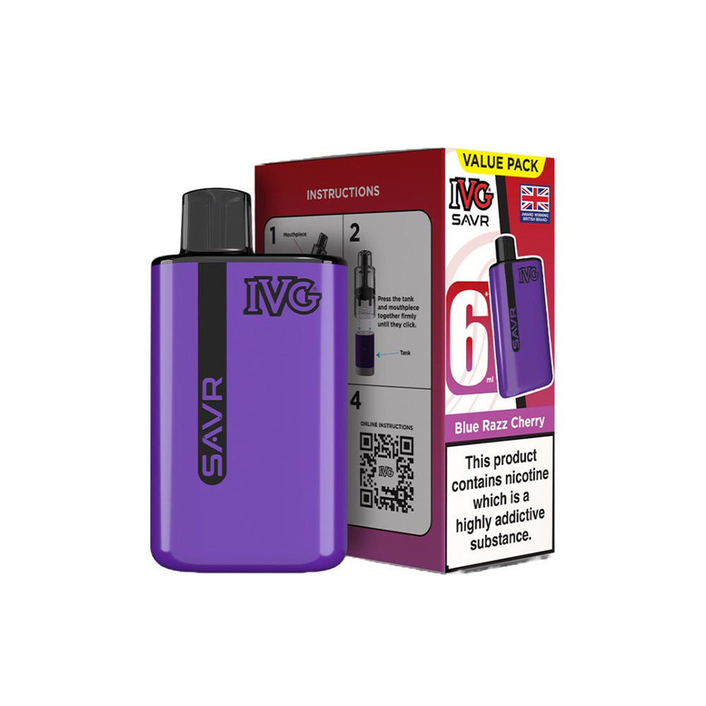 IVG SAVR Blue Razz Cherry Vape Kit