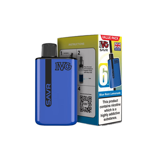 IVG SAVR Blue Razz Lemonade Vape Kit