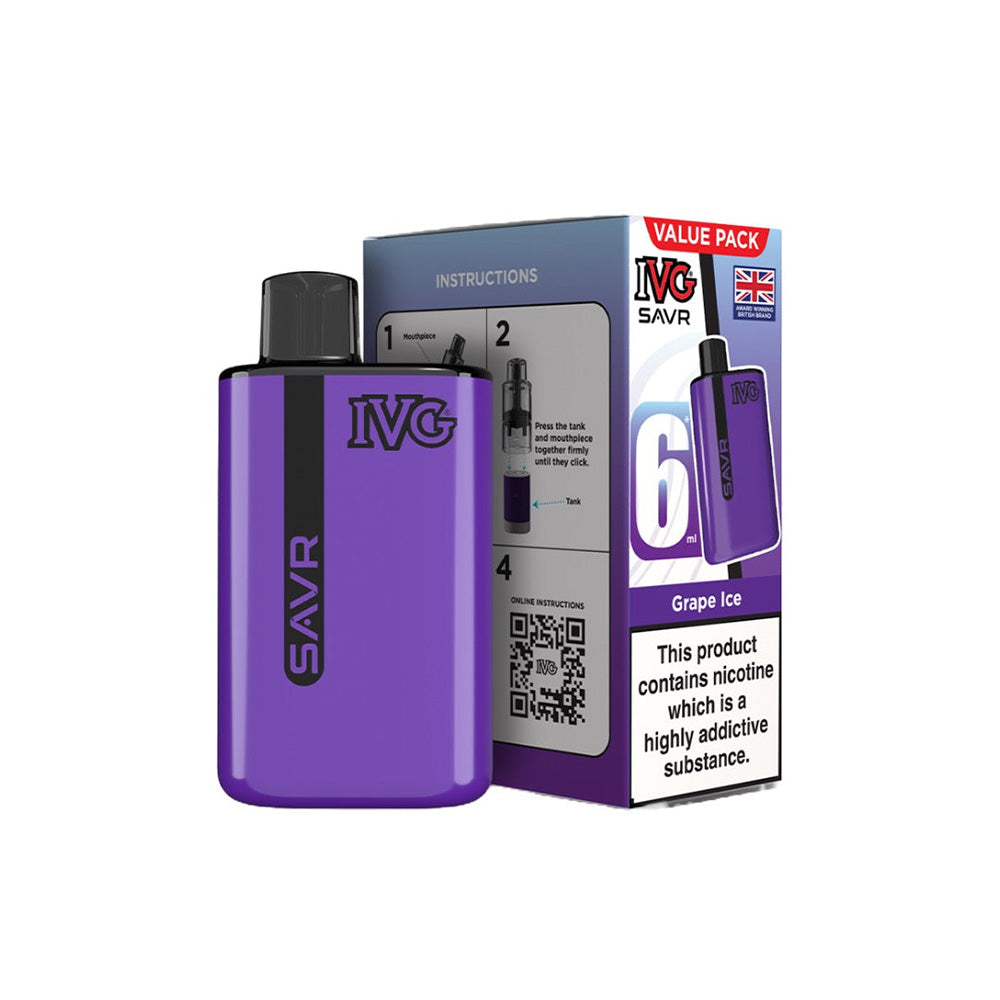 IVG SAVR Grape Ice Vape Kit