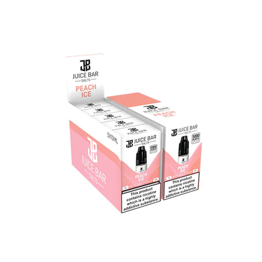 Juice Bar Salts E Liquid Peach Ice - 5 Pack