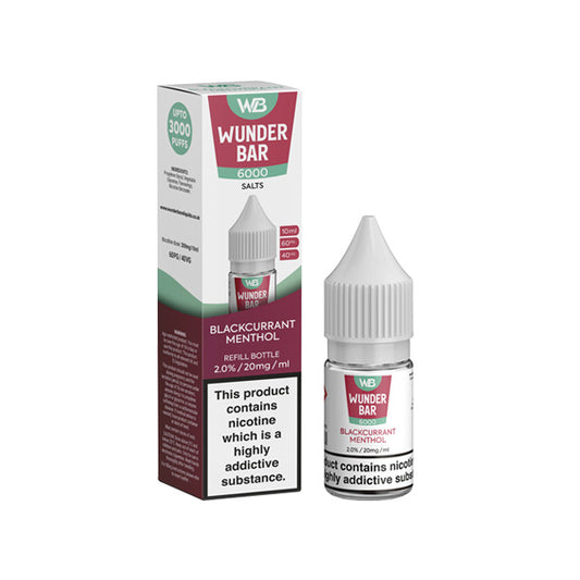 Kingston Wunderbar 6000 Blackcurrant Menthol Salts E Liquid