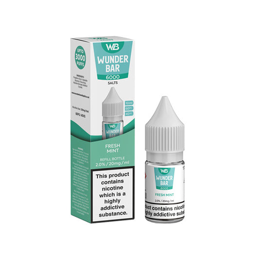 Kingston Wunderbar 6000 Fresh Mint Salts E Liquid