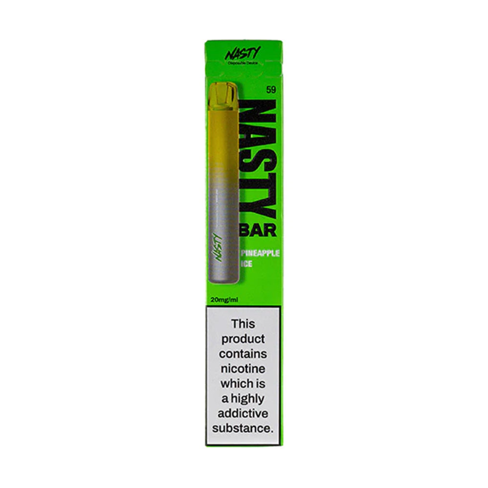 Nasty Bar Pineapple Ice Disposable Vape Free Uk Delivery