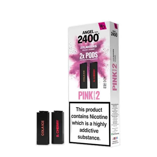 Vapes Bars Angel 2400 Pink Edition 2 Prefilled Pods (2 Pack)