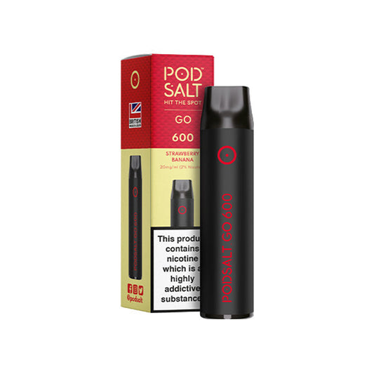 Pod Salt Go 600 Strawberry Banana Disposable Vape