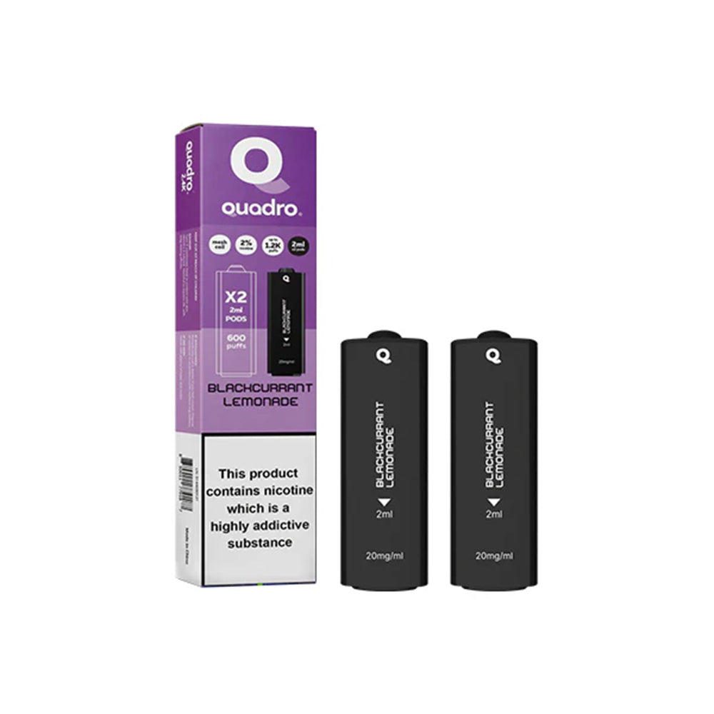 Quadro 2.4k Blackcurrant Lemonade Pods (2 Pack)