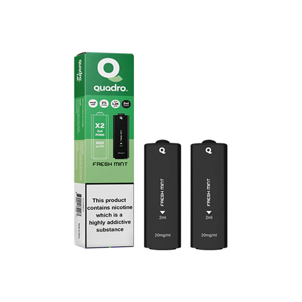 Quadro 2.4k Fresh Mint Pods (2 Pack)