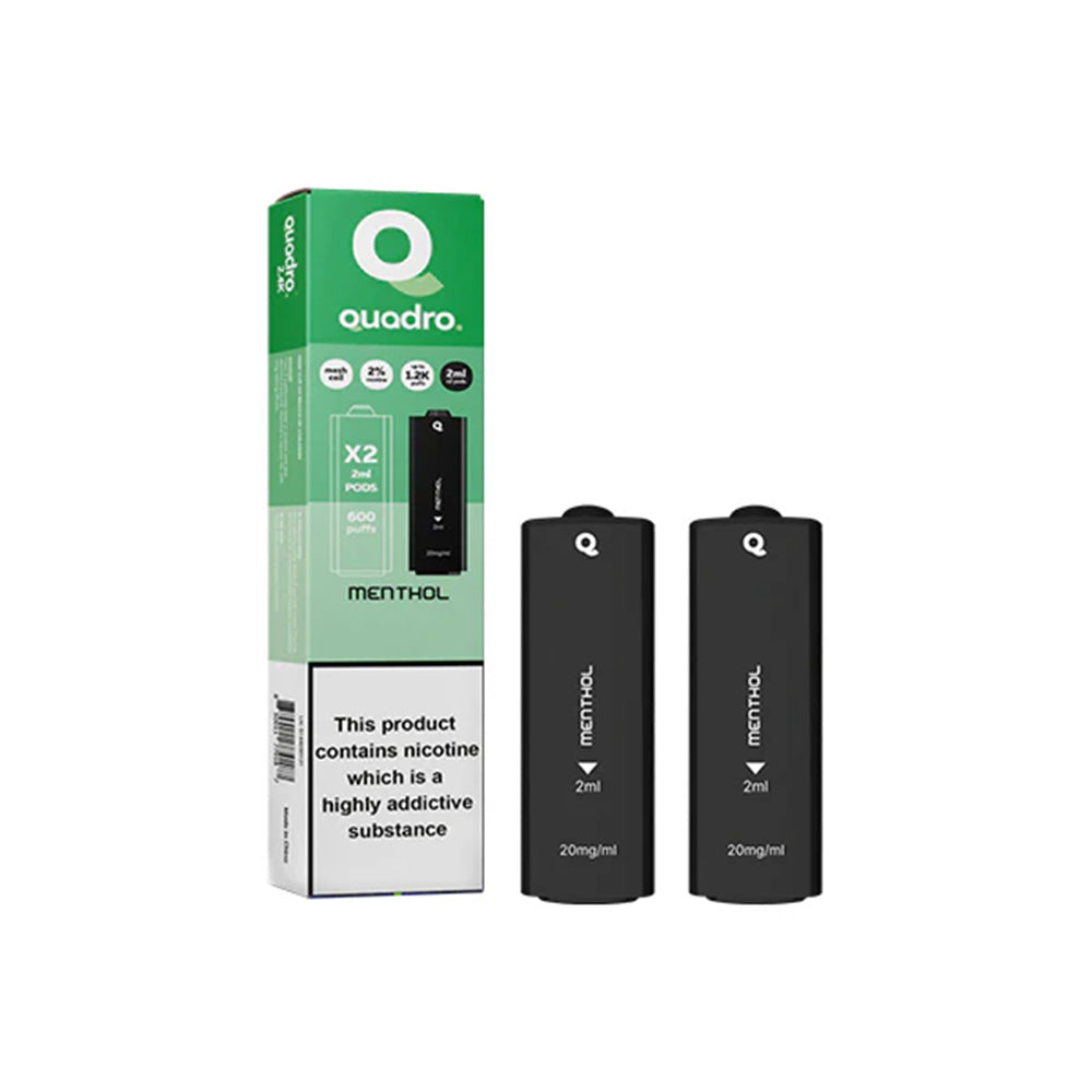 Quadro 2.4k Menthol Pods (2 Pack)