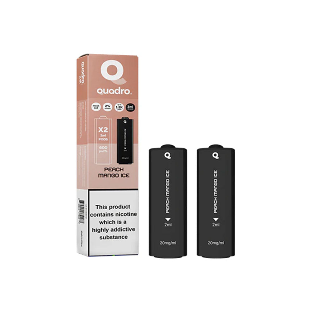 Quadro 2.4k Peach Mango Ice Pods (2 Pack)