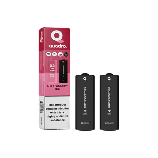 Quadro 2.4k Strawberry Ice Pods (2 Pack)