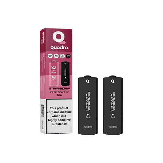 Quadro 2.4k Strawberry Raspberry Ice Pods (2 Pack)