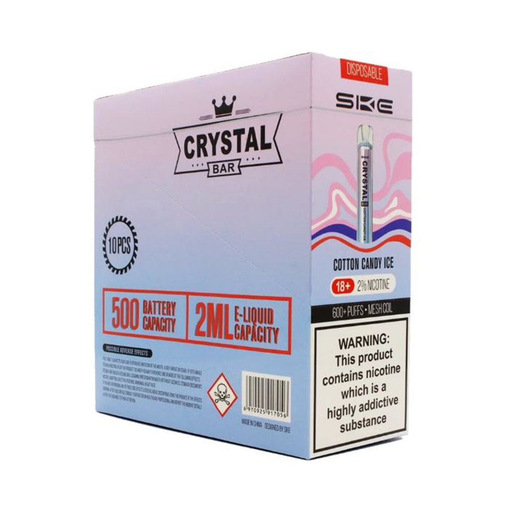 SKE Crystal Bar Cotton Candy Ice - 10 Pack