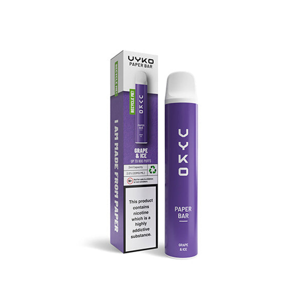 VYKO Paper Bar Grape Ice Disposable Vape