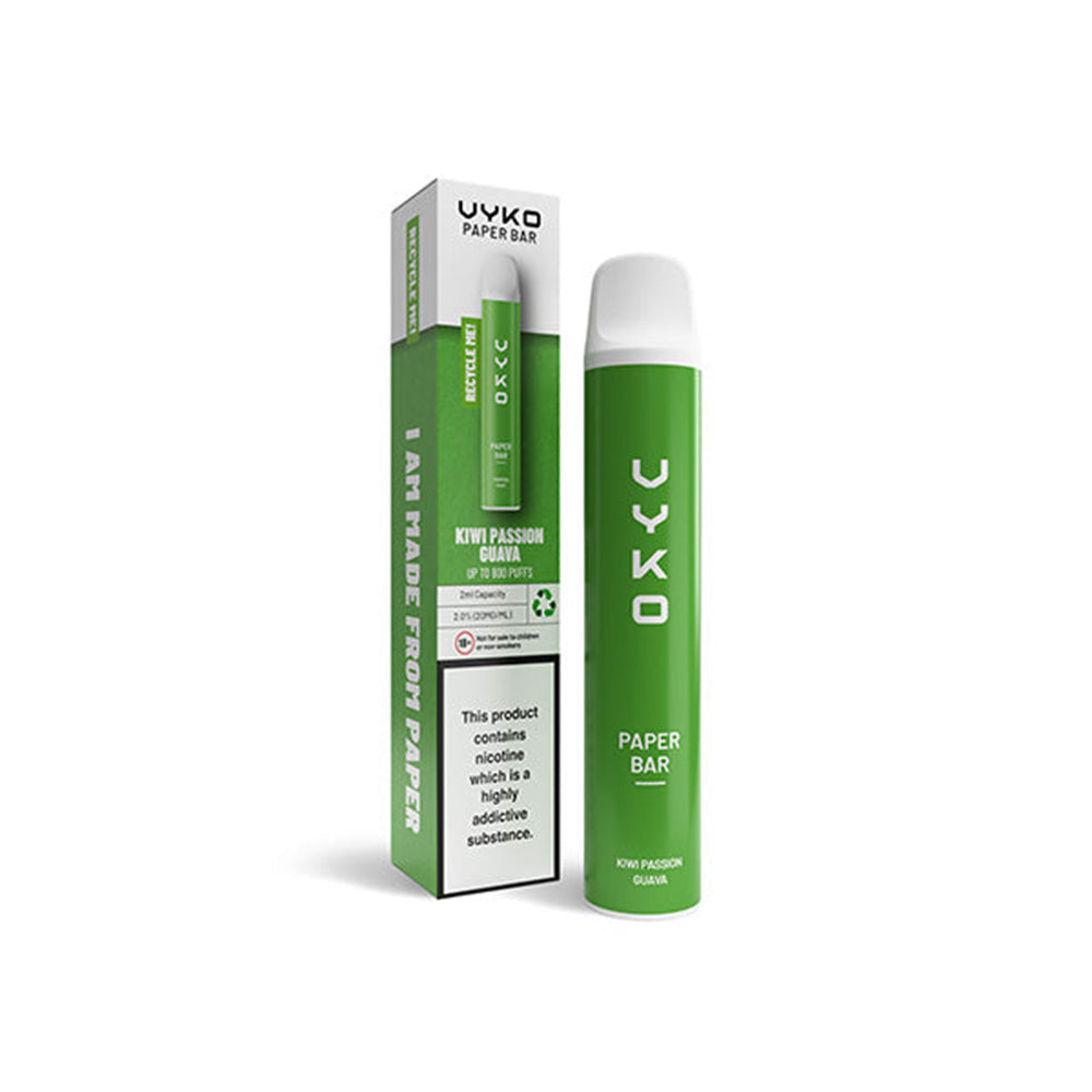 VYKO Paper Bar Kiwi Passion Fruit Guava Disposable Vape