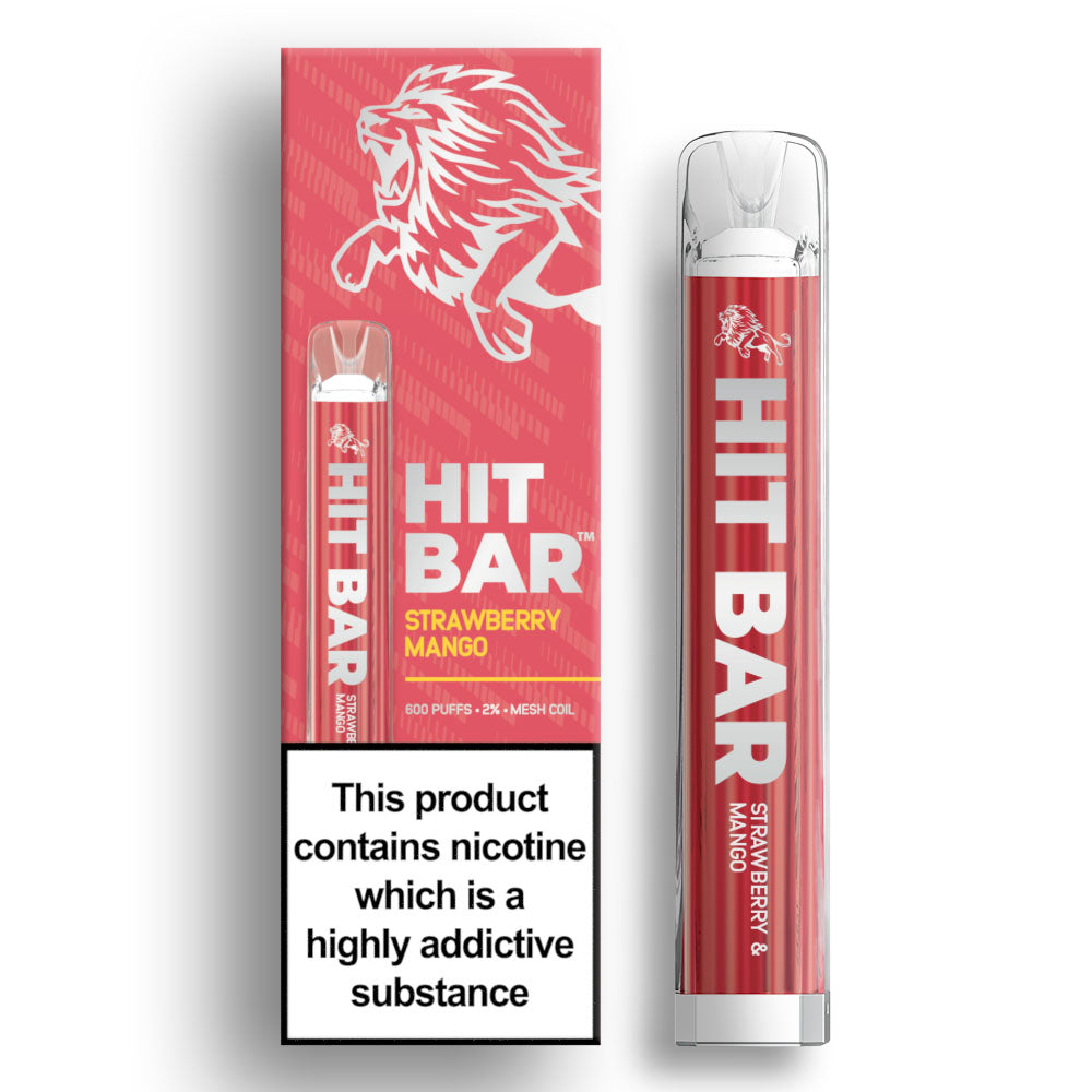 HIT Bar Strawberry Mango Disposable Vape | Nicotine Salt Puff Device UK ...