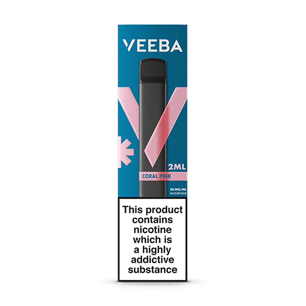 Veeba Coral Pink Disposable Vape | Watermelon | Free UK Delivery